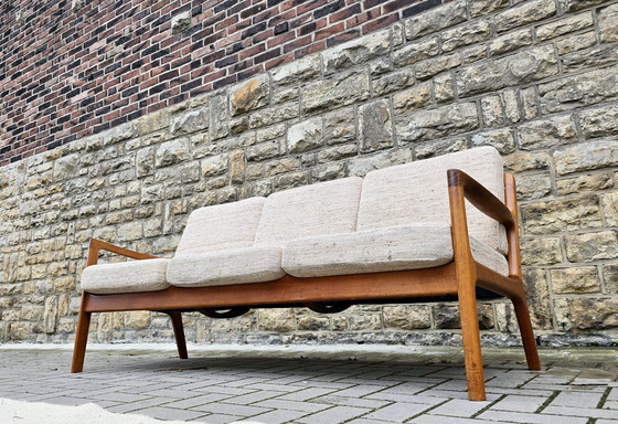 Image 1 of Set di sedute Ole Wanscher France and Son, divano e poltrona vintage anni '60 '70, stile Mid Century.