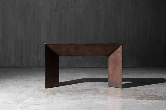 Image 1 of Consoletafel van gepatineerd brons van Belgochrom, België, jaren 70