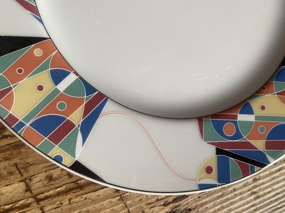 Image 1 of Service de table vintage rare Escenbach, Allemagne, « Living Colours » (19 pièces) - Design Memphis des années 80