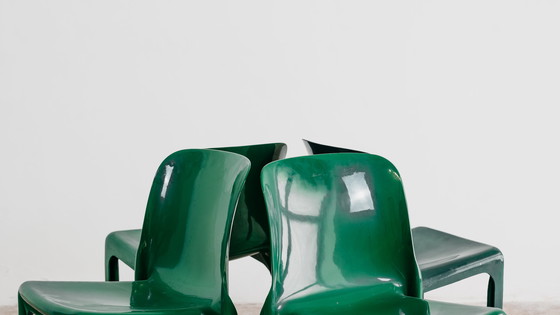 Image 1 of Set of 4 Selene Chairs by Artemide, Vico Magistretti, 1960s Design