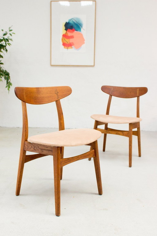 Vintage Hans J. Wegner CH30 Carl Hansen & Søn Stühle Eiche