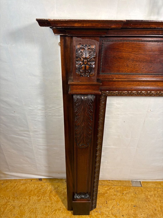 Cornice per camino antica in mogano intagliato in stile Luigi XVI - Fine XIX secolo – Oggetti decorativi (photo 3 of 12)