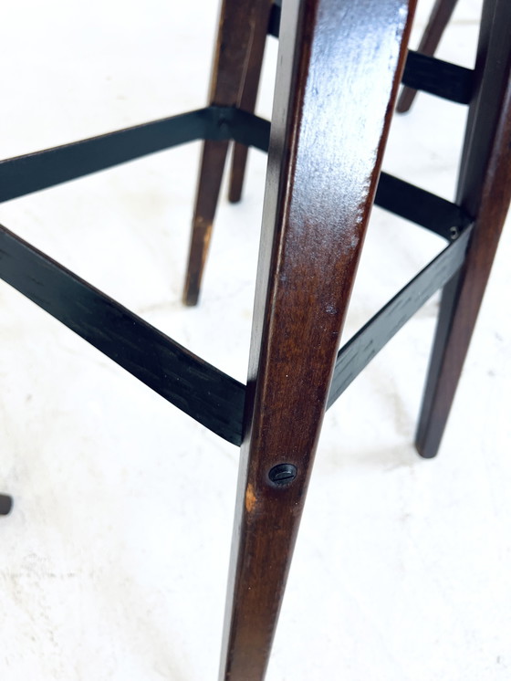 Image 1 of 5x Tabouret de bar brutaliste années 70