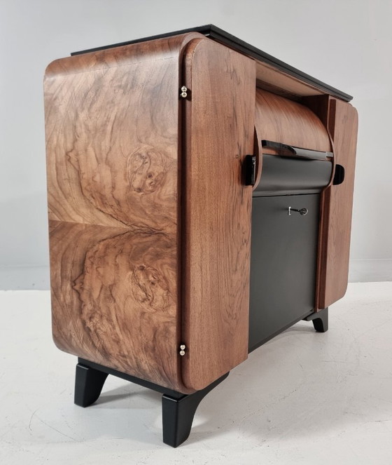 Image 1 of Art Deco barkast van Jindrich Halabala voor Up Závody, jaren 1940, jaren 1950.