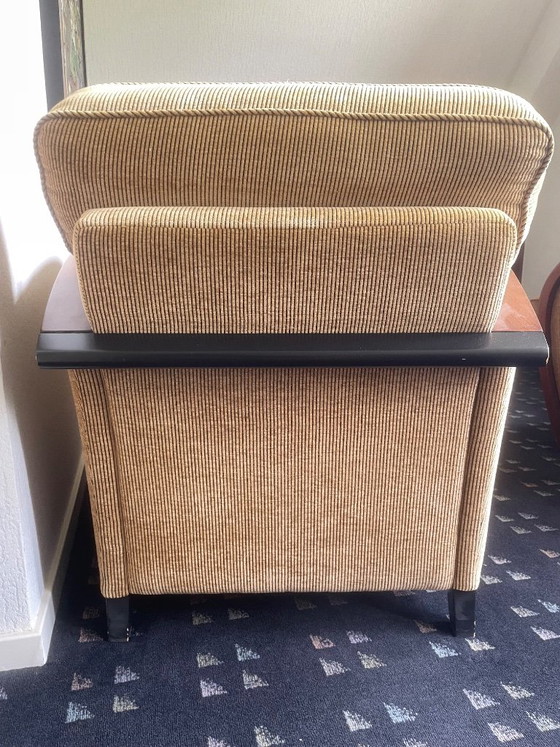 2 Poltrone Design BENZ Esclusive + Poggiapiedi | 1998 | Vintage – Bench, Textile, Wood (photo 4 of 7)