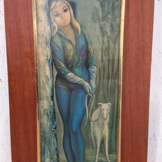 Image 1 of Vintage Wall Panel "Harlequin" After Jean Maio (1960s).
