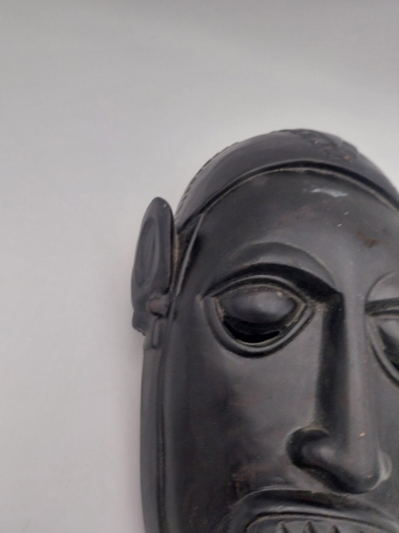 1 x ceramic African mask 1970s 33 x 23 x 8cm – Wall decoration (photo 5 of 7)