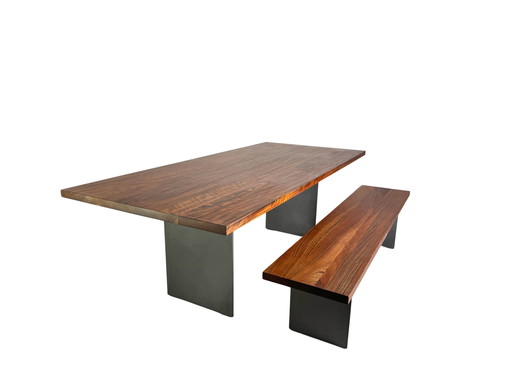Dining table + bench SC 41 Janua Christian Seisenberger Walnut