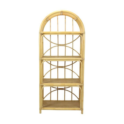 Rattan Rack Bookcase Boho Style