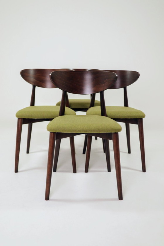 Image 1 of Eetkamerstoelen set van 4 eucalyptus groen