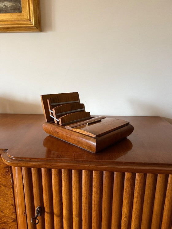 Image 1 of Art Déco wood cigarette box, Italy 1940