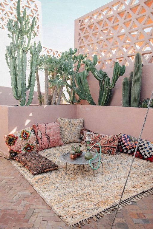 Authentiek Marokkaans vintage Boujad Berber wollen tapijt 200x330 cm - Handgeweven geometrisch boho vloerkleed