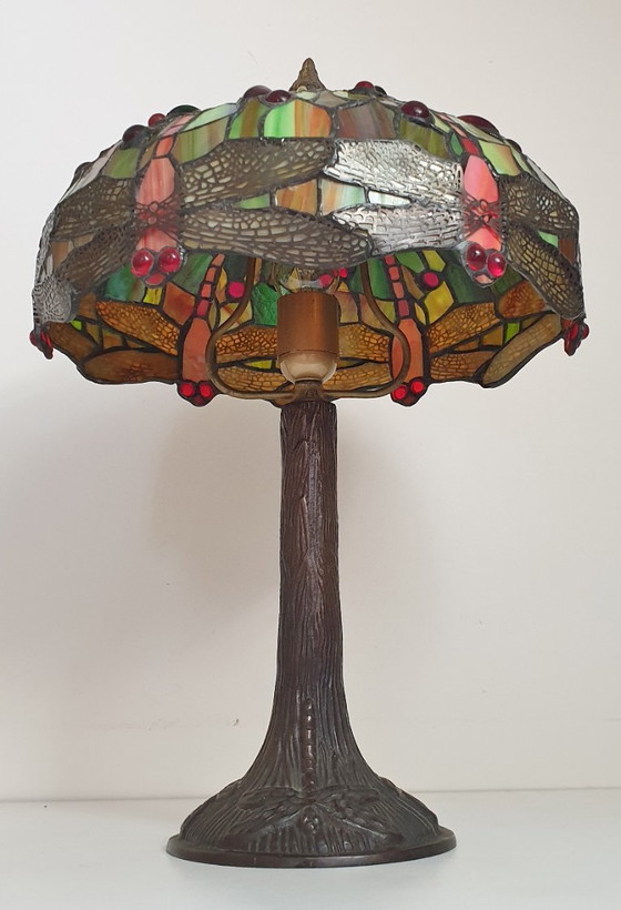 Image 1 of Tiffany table lamp 6 Dragonfly