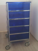 Mueble original Kartell Mobil de 5 cajones (azul cobalto) Antonio Citterio en perfecto estado.