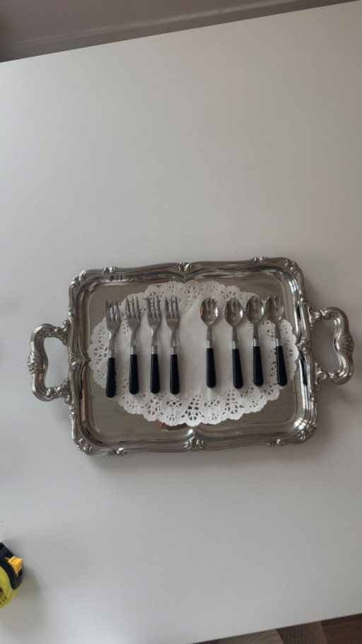 Vintage Black Handle High Tea Set