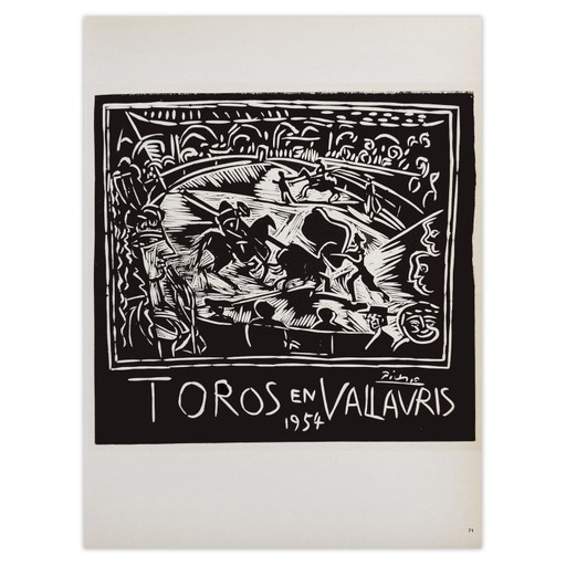 Pablo PICASSO AF 1954 - Toros en Vallauris poster 1959