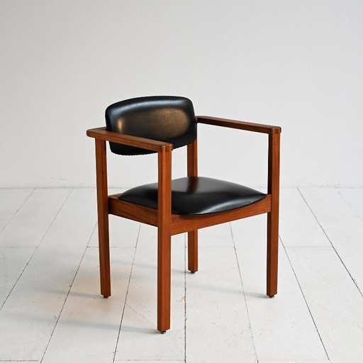 Teak and leather chair, Denmark 1960s