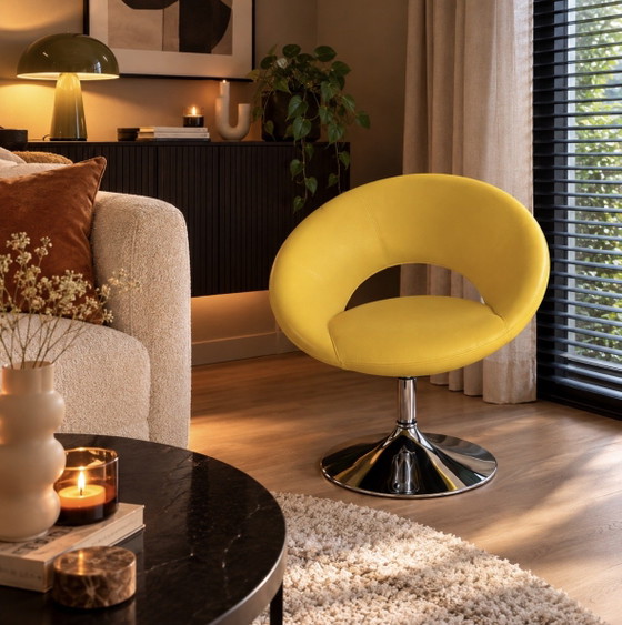 Fauteuil rétro, petite chaise – Chaises pivotantes, Chrome, Skai (photo 5 of 5)