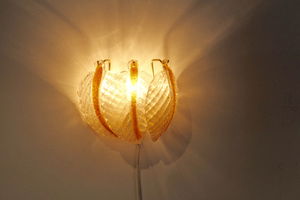 Aplique de hojas de cristal de murano AV mazzega