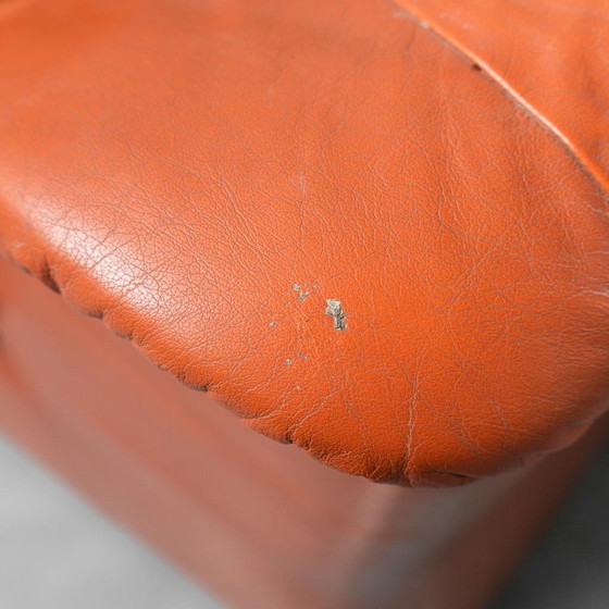 Image 1 of COPPIA DI POLTRONE VINTAGE IN PELLE ARANCIO ANNI ’70 MODERNARIATO