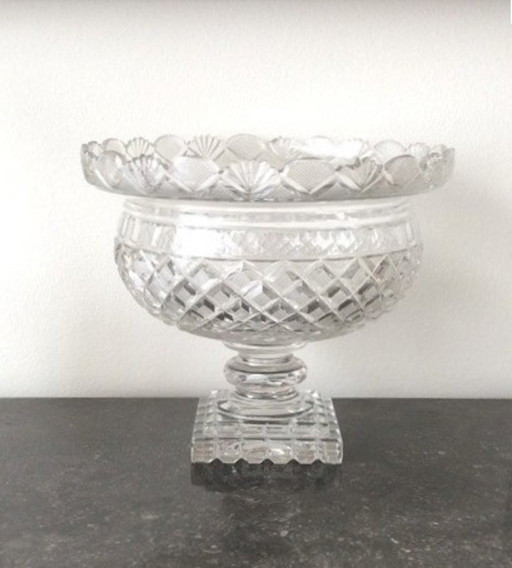 Antica fruttiera in cristallo * Vonêche * XIX secolo.