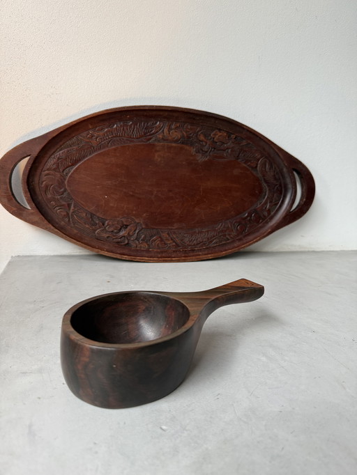 Vintage woodwork set - Japan & Brazil (ca. 1960s-70s)