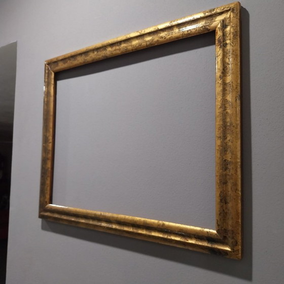 Image 1 of Specchio in legno dorato classico vintage Julklapp Christmasgift - Eleganza senza tempo