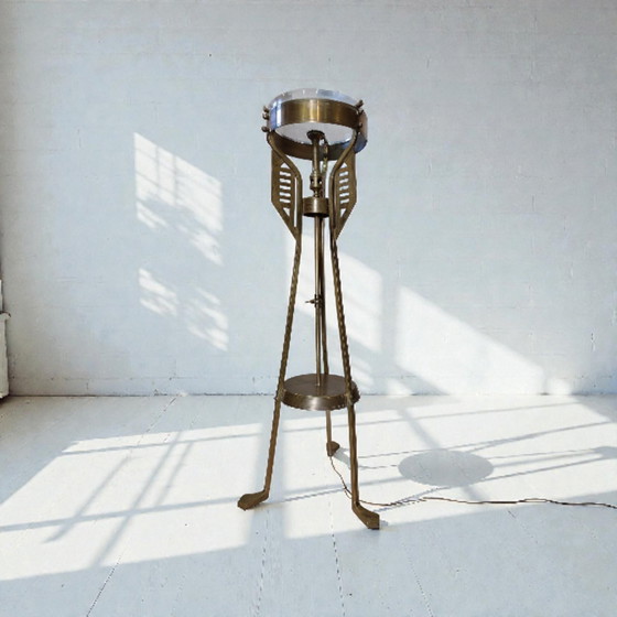 Image 1 of Art Deco pedestal plant table 1920s