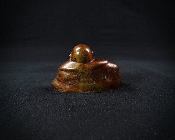 Image 1 of Buda de bronce o Budai de la Fortuna Escultura china de finales del siglo XIX Qing