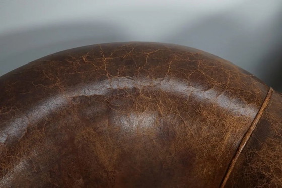 Image 1 of Vintage Nederlandse cognackleurige leren clubfauteuils, set van 2