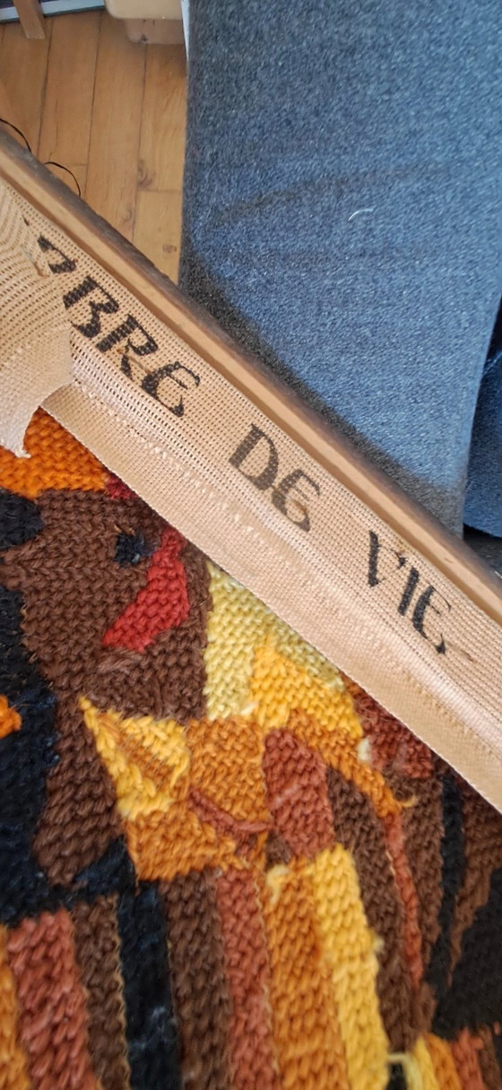 Vintage French Tapestry by JC Bissery, Wall decoration, Wool, Multi Color (photo 4 of 7)