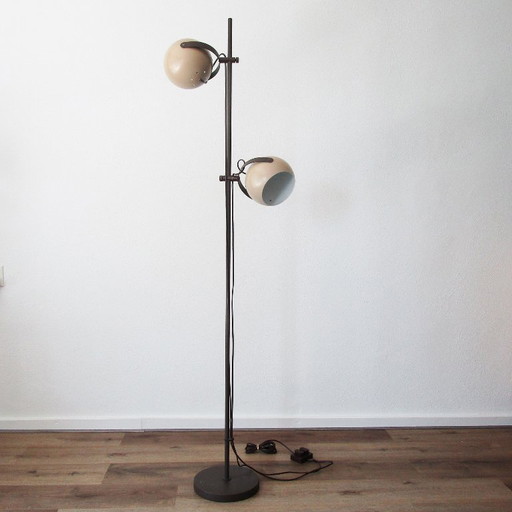 Anvia 70s vintage vloerlamp met twee verstelbare bollen