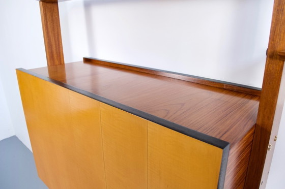 Image 1 of ITALIAANSE MODULAIRE VLOER- EN PLAFONDPLANKENSET VAN PALISSANDERHOUT, JAREN 60