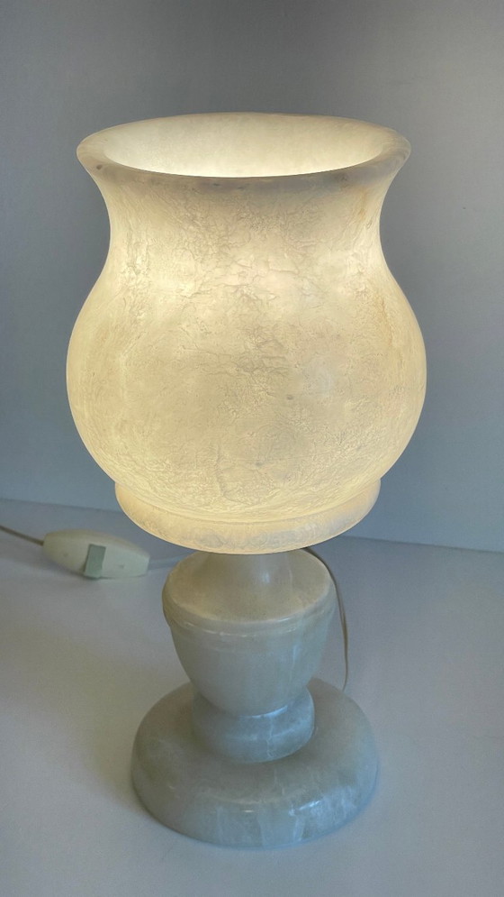 Tulip Lamp 1970s Alabaster Stone – Table lamps (photo 5 of 10)