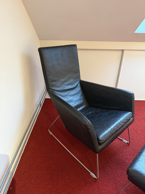 Image 1 of Don Fauteuil met Pouffe Label by Gerard van den Berg 