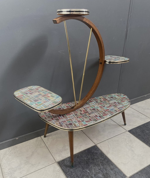 Formica Mehrstöckiger Pflanztisch 1960er Jahre