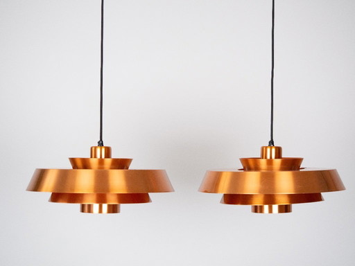 Paire de 2 lampes vintage danoises Nova par Jo Hammerborg, Fog og Morup, 1963