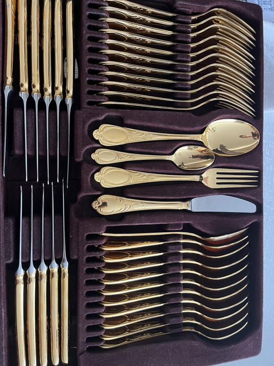 Image 1 of Ensemble de couverts dorés SBS