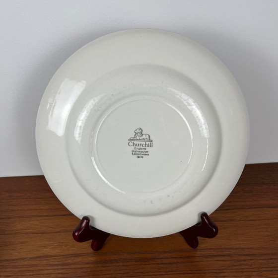 Image 1 of 6-teiliges Speiseteller-Set von Churchill England, Blumenmuster, 1970