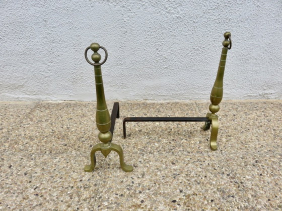 Image 1 of Par de morillos, estilo neoclásico, de bronce macizo, Francia, años 20-30.
