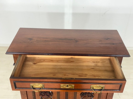 Image 1 of Antico armadio per biancheria/armadio da soggiorno Gründerzeit (fine XIX secolo) vertiko, epoca 1900 circa