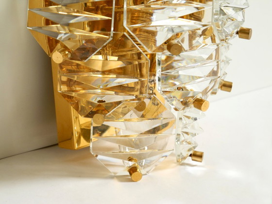 Beautiful Original 1960s Kinkeldey Crystal Glass And Brass Wall Lamp – Wall lights (photo 10 of 20)