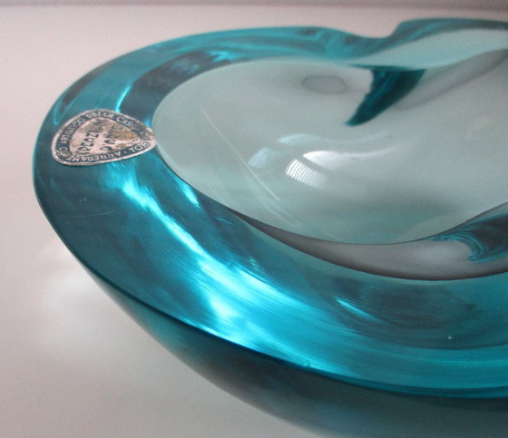 Image 1 of Creazioni d'arte, glazen asbak, toegeschreven aan Flavio Poli