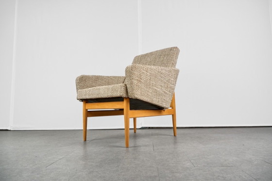 Poltrona vintage, TON, anni '60, Cecoslovacchia – Poltrone, Tessile, Legno (photo 9 of 11)