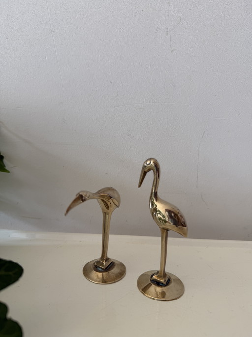 Set di 2 morsetti per uccelli in ottone di dimensioni