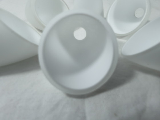 Image 1 of G4 glass lamp shades matte white horseshoe model New!
