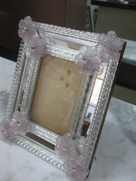 Image 1 of cornice porta foto vetro murano