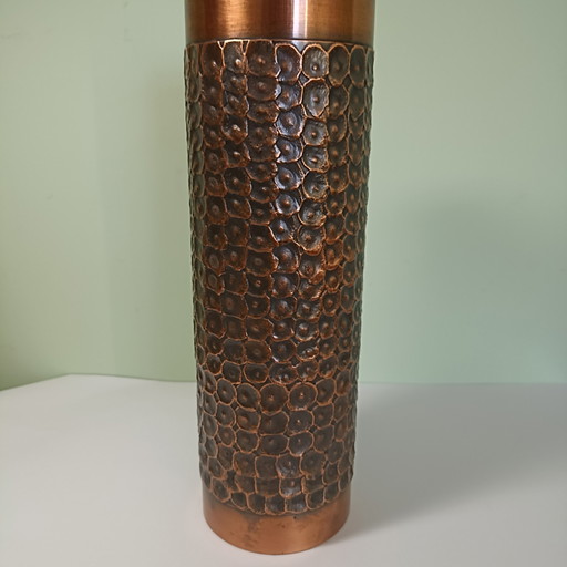 Vintage Brutalist Bronze Vase – Carl Auböck (Vienna)