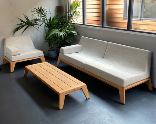 Loungeset Borek HYBRID bank, stoel en lage tafel