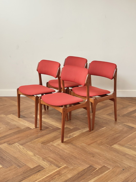 Image 1 of 4 vintage stoelen Erik Buch Deens design jaren 50/60